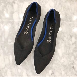 Rothys The Point Black Flats - size 8.5
